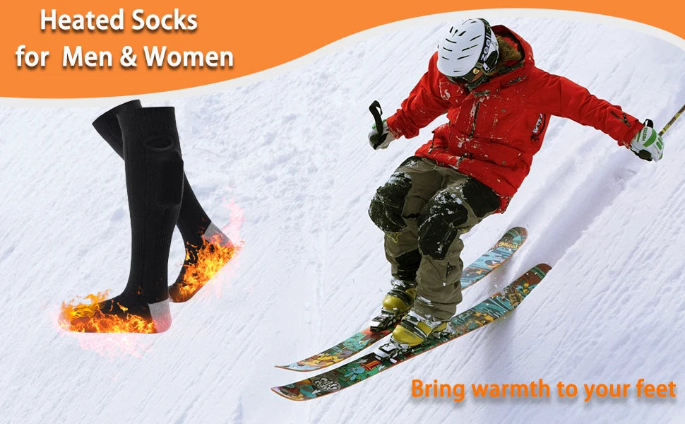 USB Rechargeable Electric Heated Socks 3 Heating Modes
