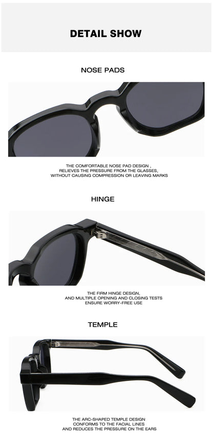 Retro Punk Polarized Lenses Men Sunglasses Square Trends