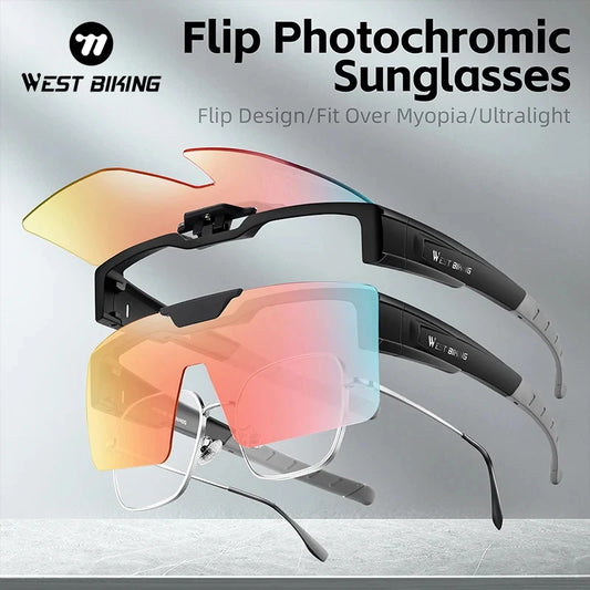 Photochromic Glasses Flip Design Polarized Sunglasses