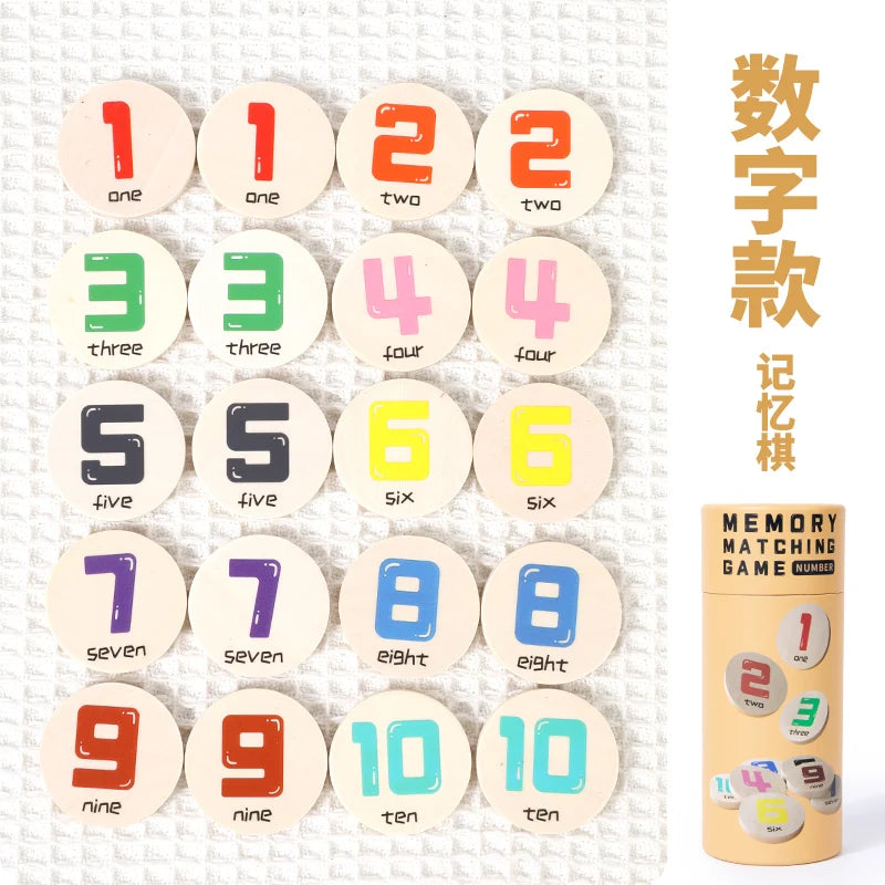 Wooden Memory Match Stick Chess Game Board