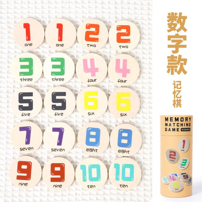 Wooden Memory Match Stick Chess Game Board