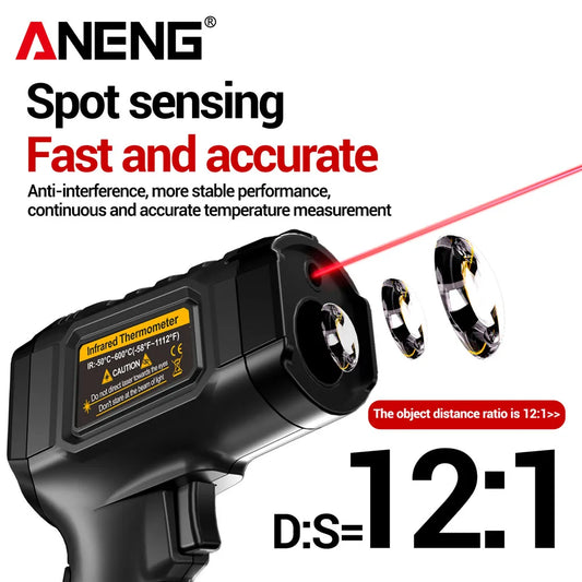 Infrared Thermometer Gun Non-contact Sensing