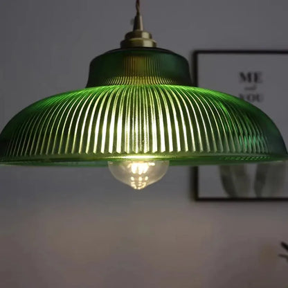 Nordic Glass Pendant Light Green Hanging Lamp Living Room
