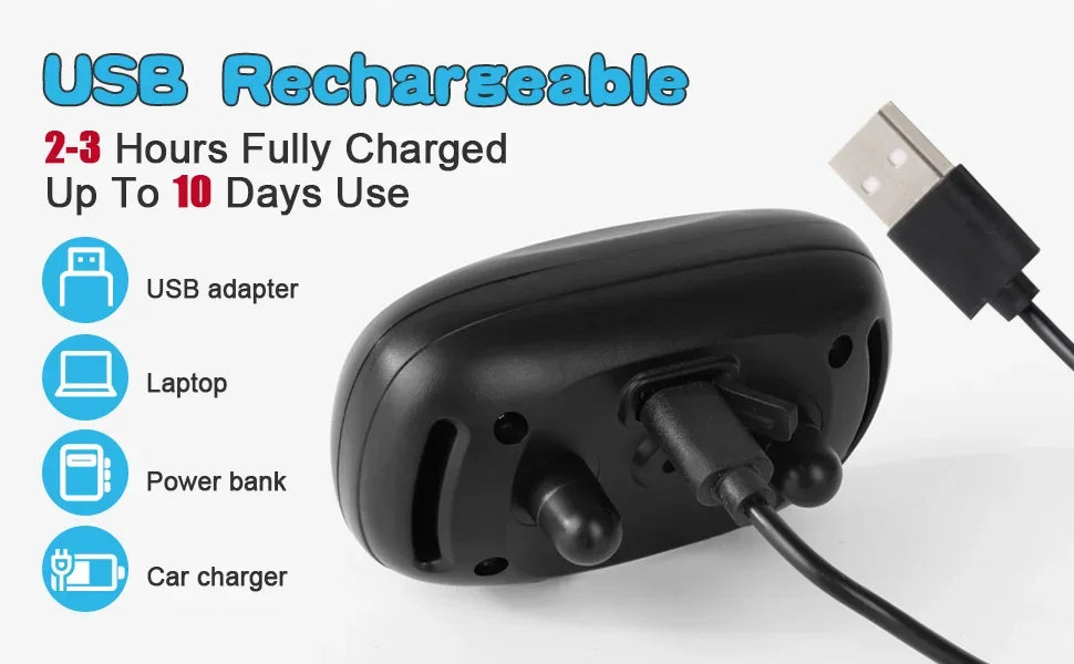 Pet Anti Barking Device USB Rechargeable Training Collar