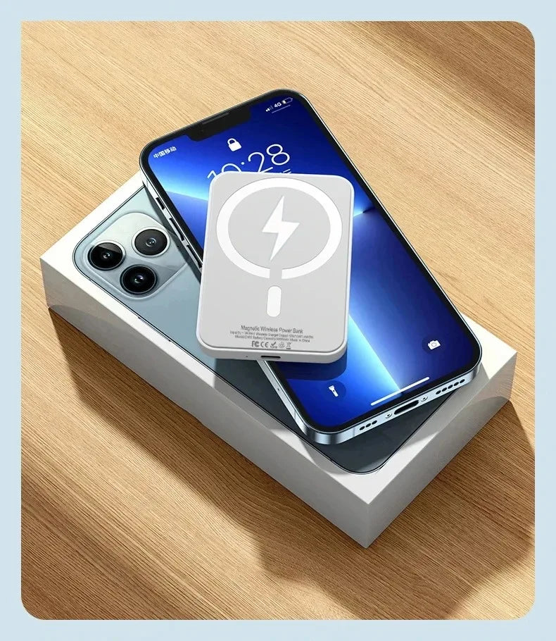 20000mAh Magnetic Power Bank Wireless PD 22.5W Fast Charger