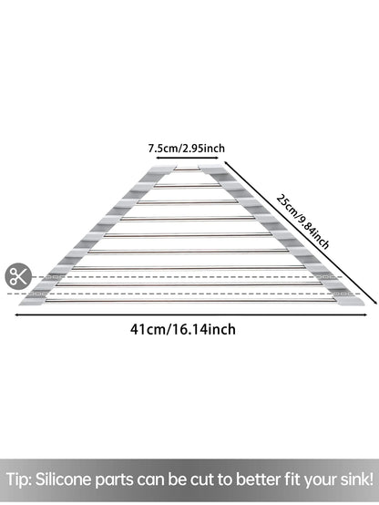 Roll Up Triangle Dish Drying Rack Kitchen Sink Organizer