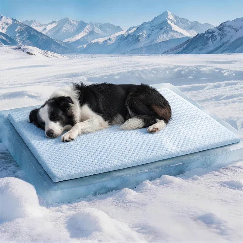 New Summer Ice Silk Cooling Pet Mat Thick Breathable Bed