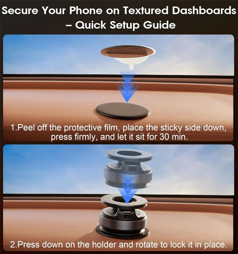 Car Mount Electric Vacuum Magnetic Holder Foldable Suction Stand