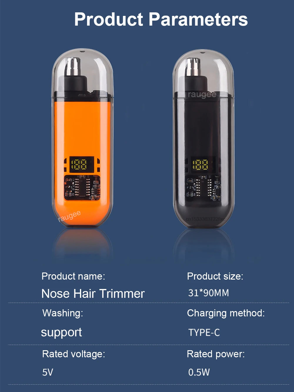 Nose Hair Trimmer Rechargeable Electric Nose Hair Remover