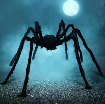 Halloween Plush Spider, 30-200cm Outdoor Giant Spider Decor Chamber Prank Black Spider