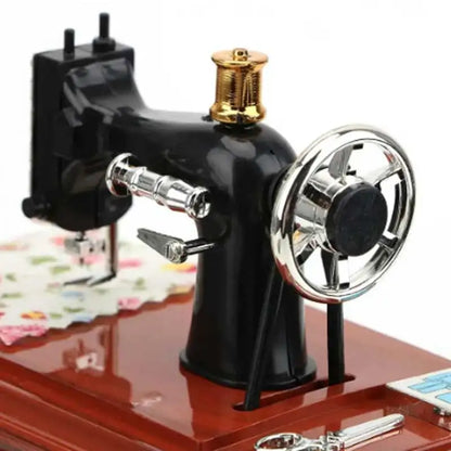 Vintage Sewing Machine Music Box Home Desktop