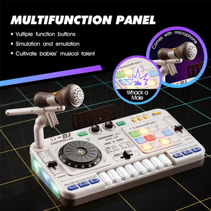Kids Simulation DJ Mixer Controller Toys Multifunctional