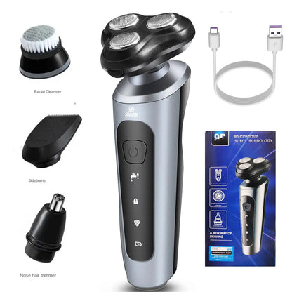 New 9D Man Electric Razor Face Shaver USB Full-body Trimmer