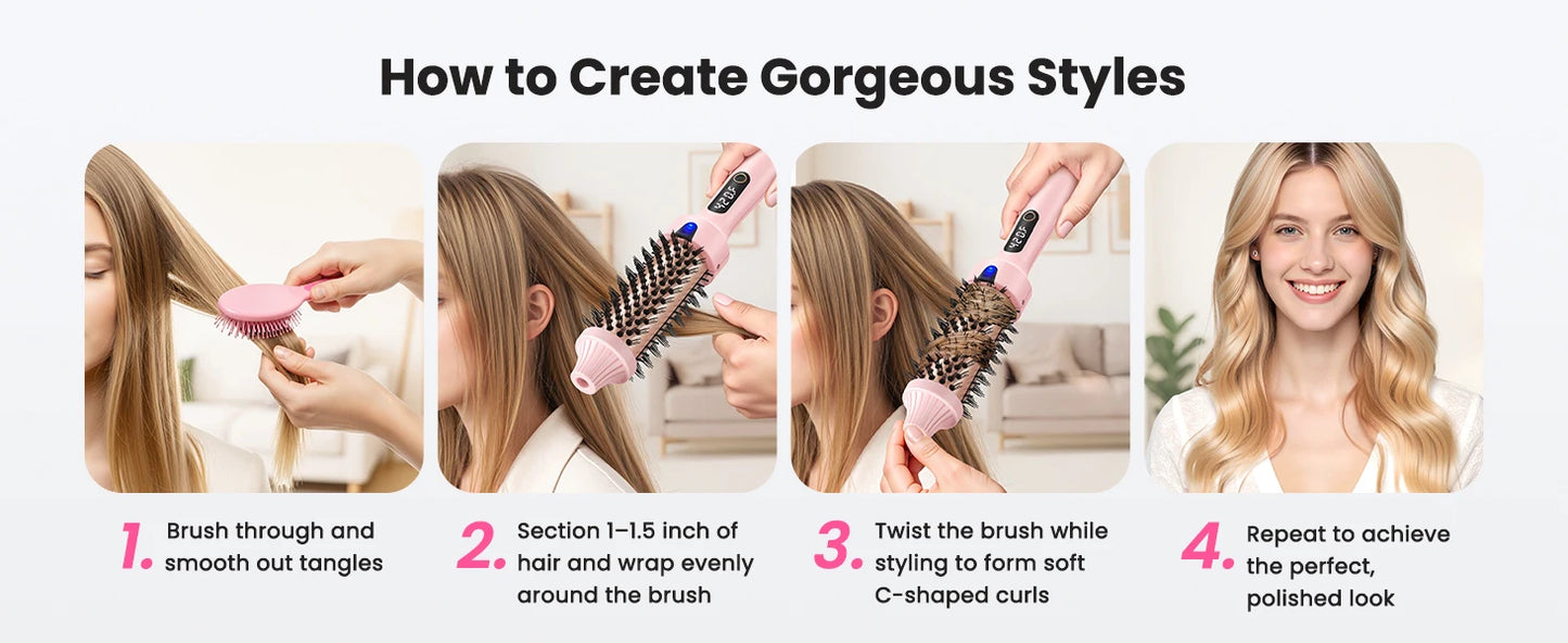 Thermal Brush Blowout Boost 1.5 inch Heated Round Brush
