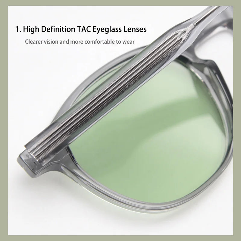 Caterside Polarized Round Sunglasses Men TR Frame