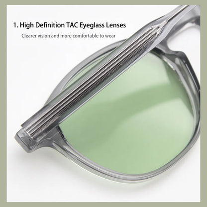 Caterside Polarized Round Sunglasses Men TR Frame