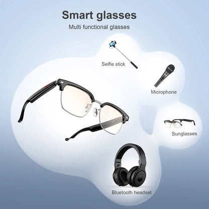 IOWODO E1306 Smart Glasses AI Voice Anti-UV Sunglasses