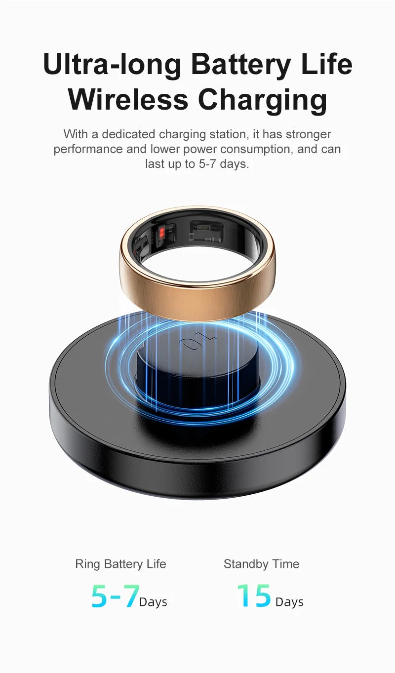 R10 Smart Ring with Charging Dock Men Women Multi-sport Mode