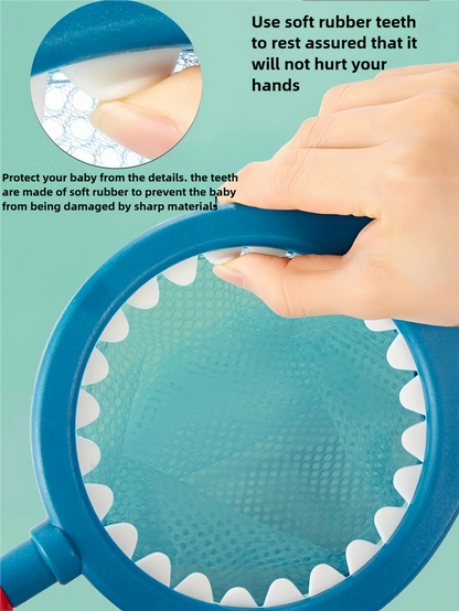 Baby Bath Toys Turtle Squirt Water Net Fishing Shark