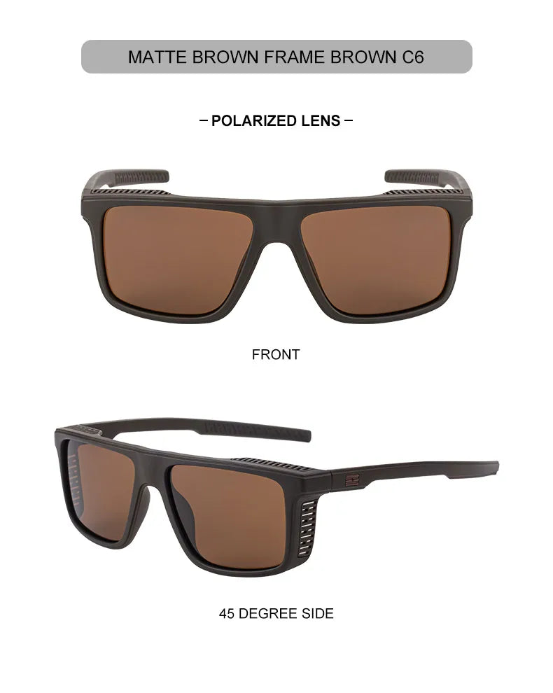 Vintage Polarized Sunglasses Men Fashion Square Eyewear