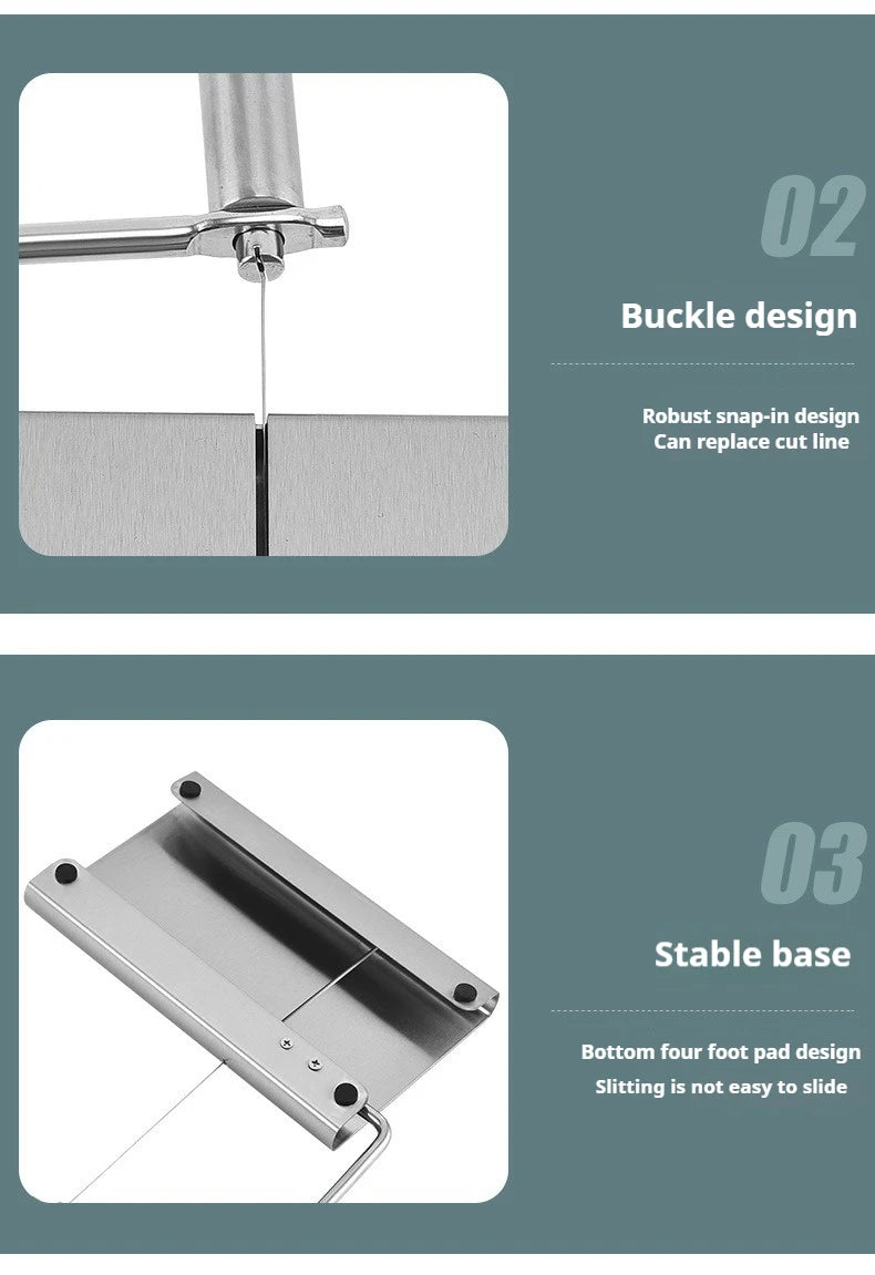 Cheese and Butter Slicers with Wire Cheese Adjustable