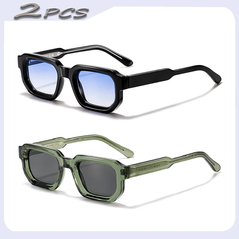HBK Vintage Polygon Sunglasses for Men Small Frame