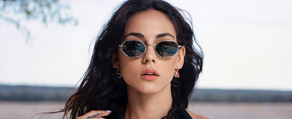 ZENOTTIC Retro Small Polygon Polarized Sunglasses