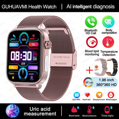 New AI Diagnosis Blood Lipids Body composition Test Smart Watch
