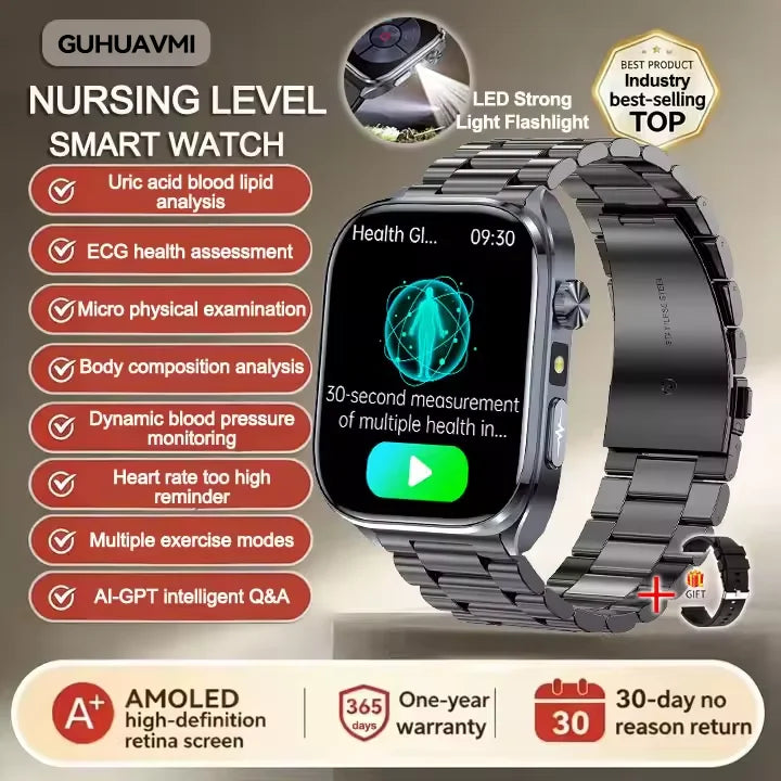 New AI Health Care Accurate detection ECG Smart Watch