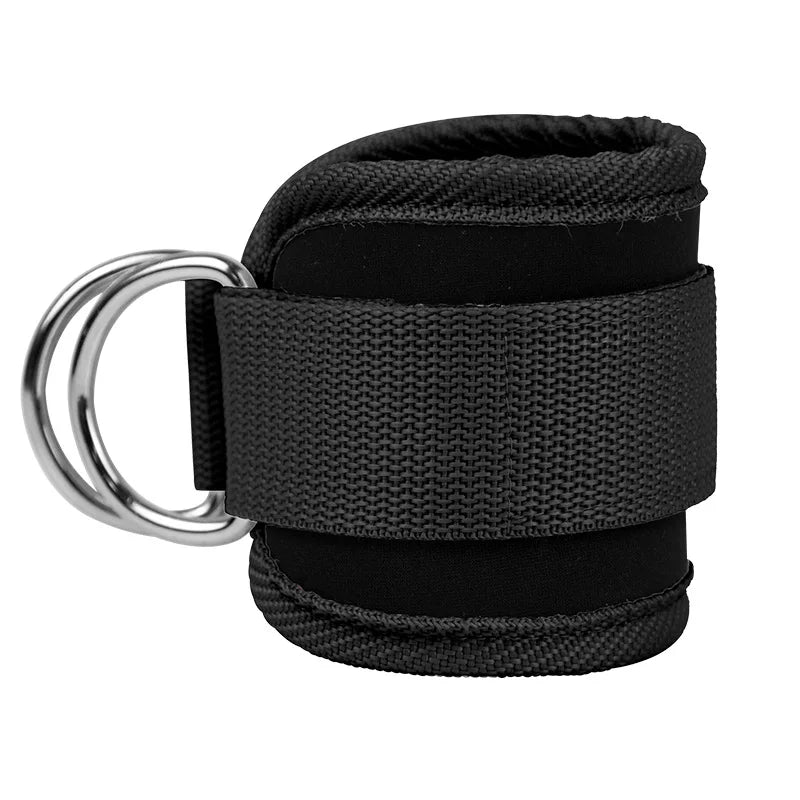 Gym Fitness Ankle Straps Adjustable D-Ring Foot Support