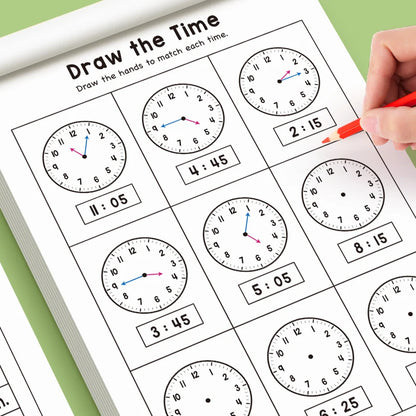 Children's Time Concept Practice Workbook, Suitable