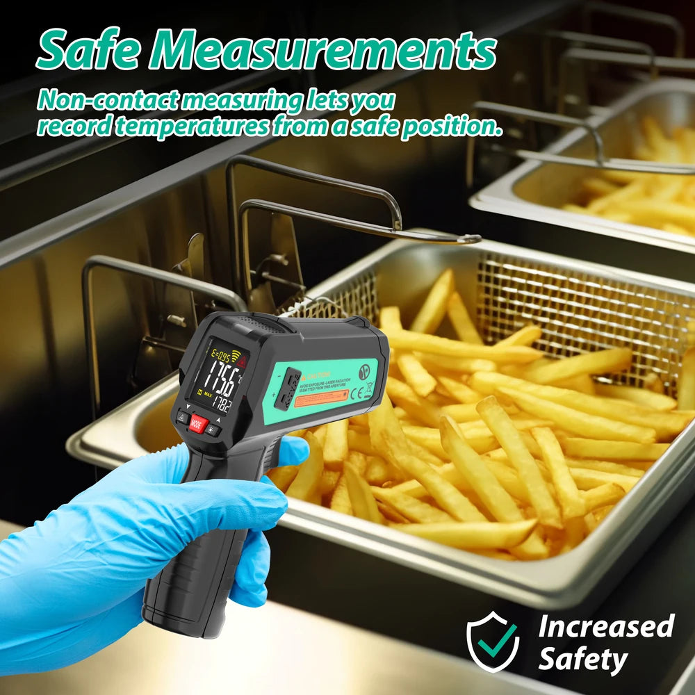 Point Infrared Positioning Thermometer LCD Pyrometer