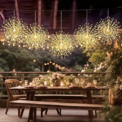 Solar Hanging Solar Outdoor Fireworks Light Solar 450 LED Starburst Ball