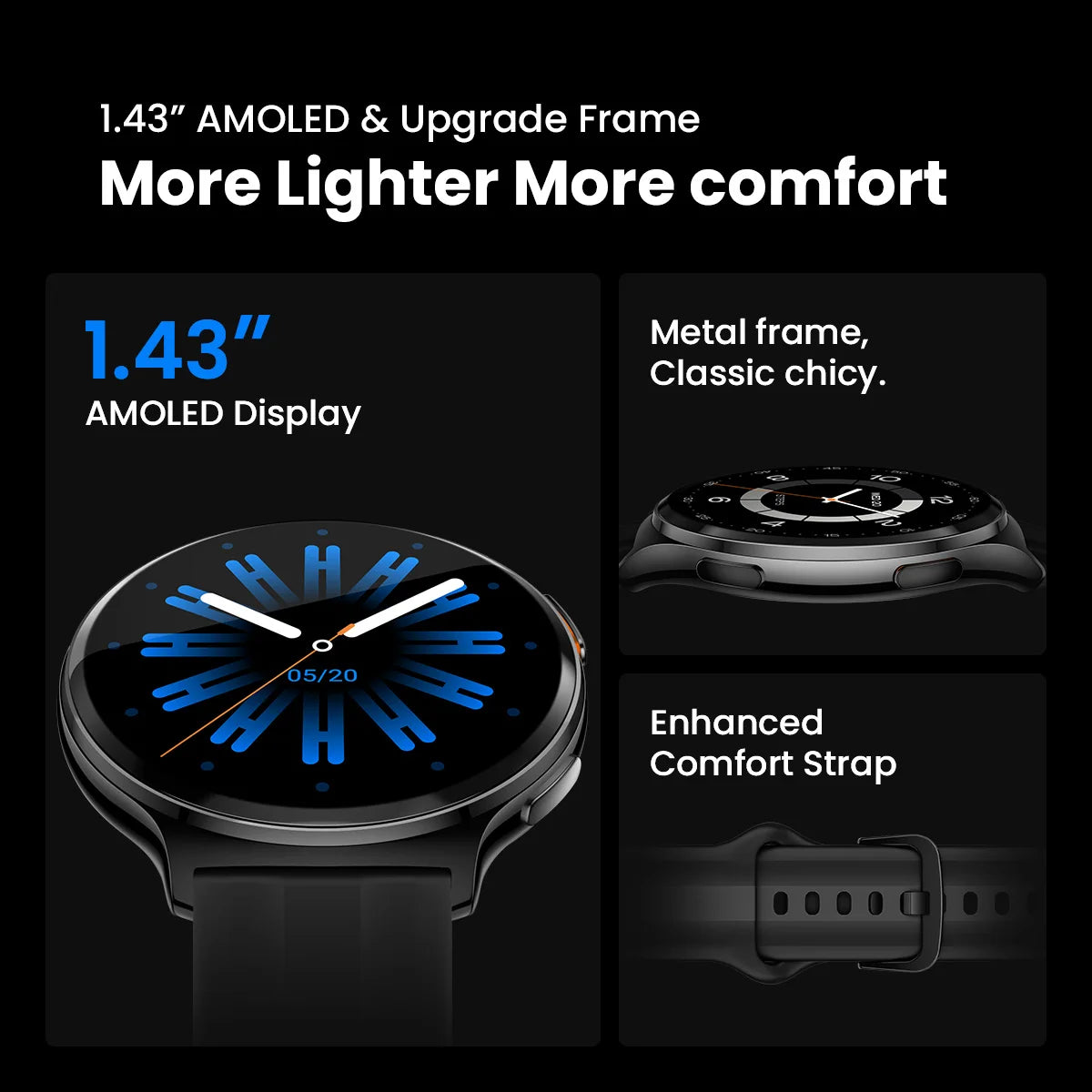 HAYLOU Solar Lite 2 Smartwatch 1.43'' AMOLED Display