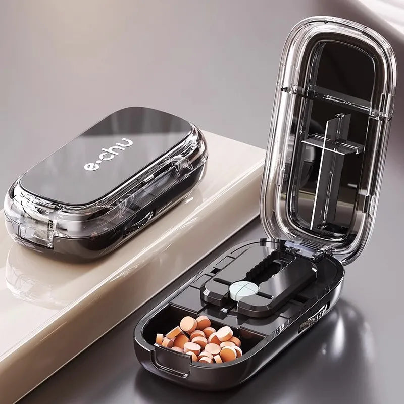 New Quartering Pill Cutter Storage Box Medicine
