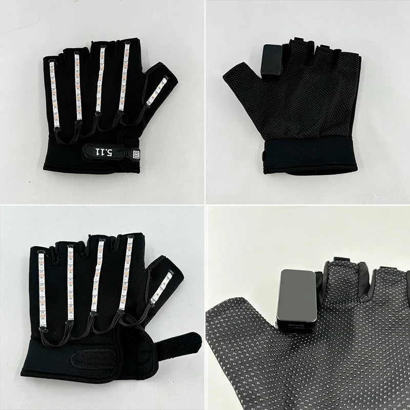 1set Luminous Glowing Glasses and Gloves Remote Control