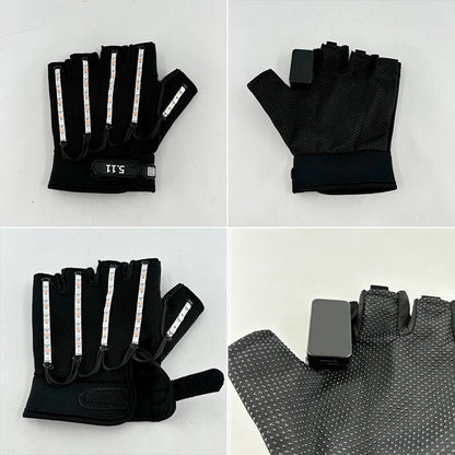 1set Luminous Glowing Glasses and Gloves Remote Control
