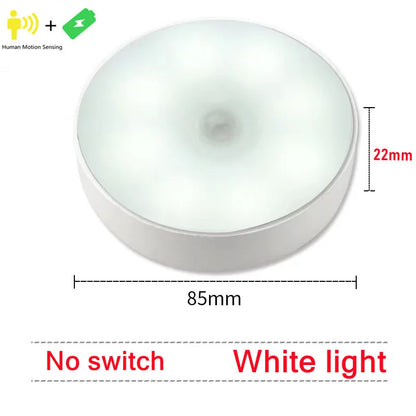 Motion Sensor Light Led USB NightLights Rechargeable Lamp