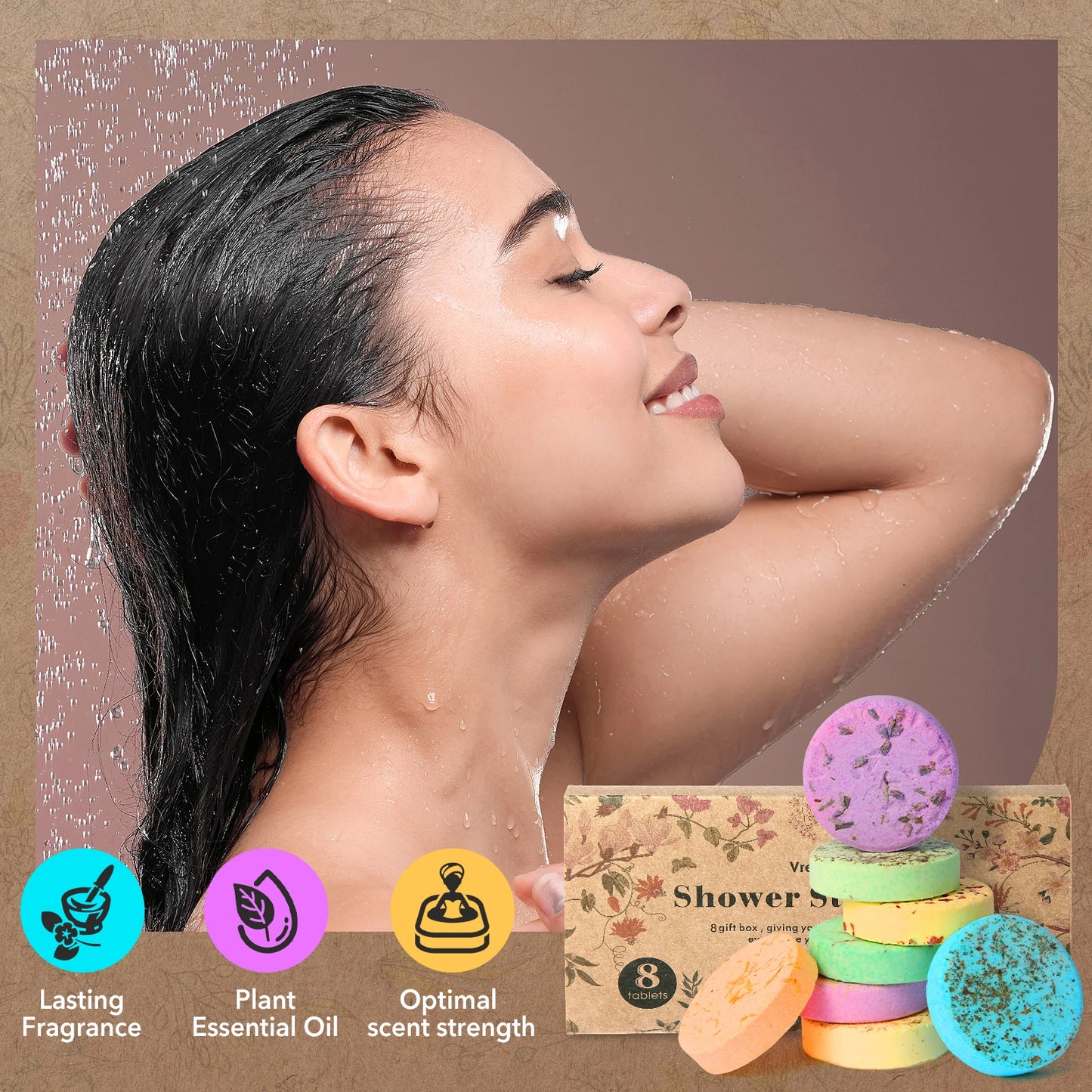 Shower Steamers Aromatherapy - 8 Pack Gifts