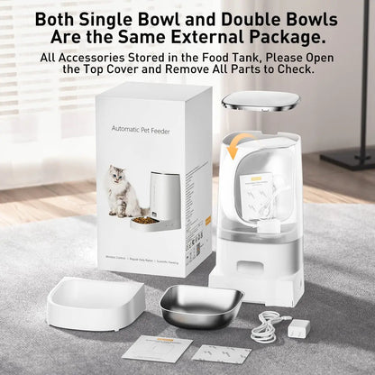 Automatic Cat Feeder Pet Smart WiFi Cat Food Kibble Dispenser