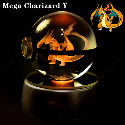 Pokemon Crystal Ball 3D Mewtwo Pikachu Gift