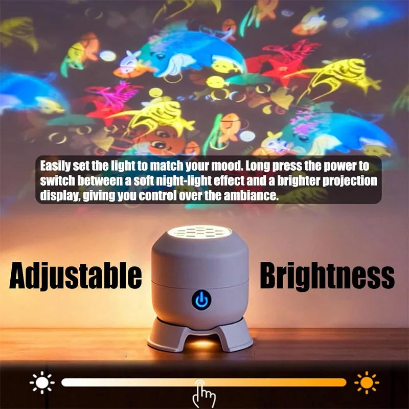 Colorful Fantasy Projection Lamp  Ocean Snowflake Ambiance