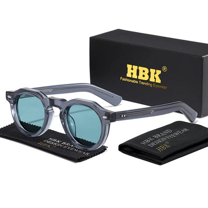 HBK Vintage Simple Round Men Sunglasses