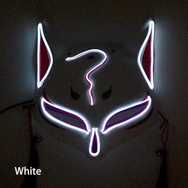 Glowing  Demon Slayer Mask Cosplay Japanese Cartoon