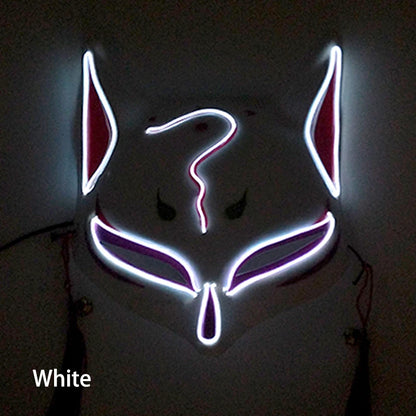 Glowing  Demon Slayer Mask Cosplay Japanese Cartoon