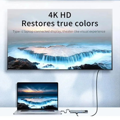 USB C Hub 8In1 7in2 7in1 Type C 3.1 To 4K HDMI Adapter