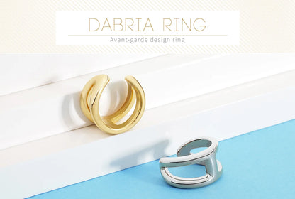 Trendy Minimalist High Polish Ring For Women IP 18K Plated