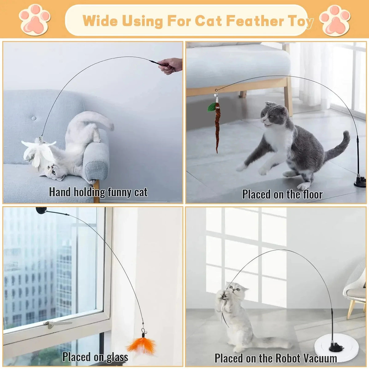 Simulated Bird Cat Toys Upgraded Epoxy Sucker Steel Wire
