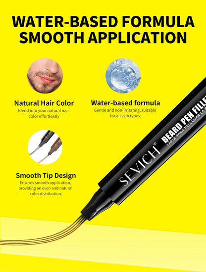 Beard Filler Pen Waterproof Black Brown Beard Coloring