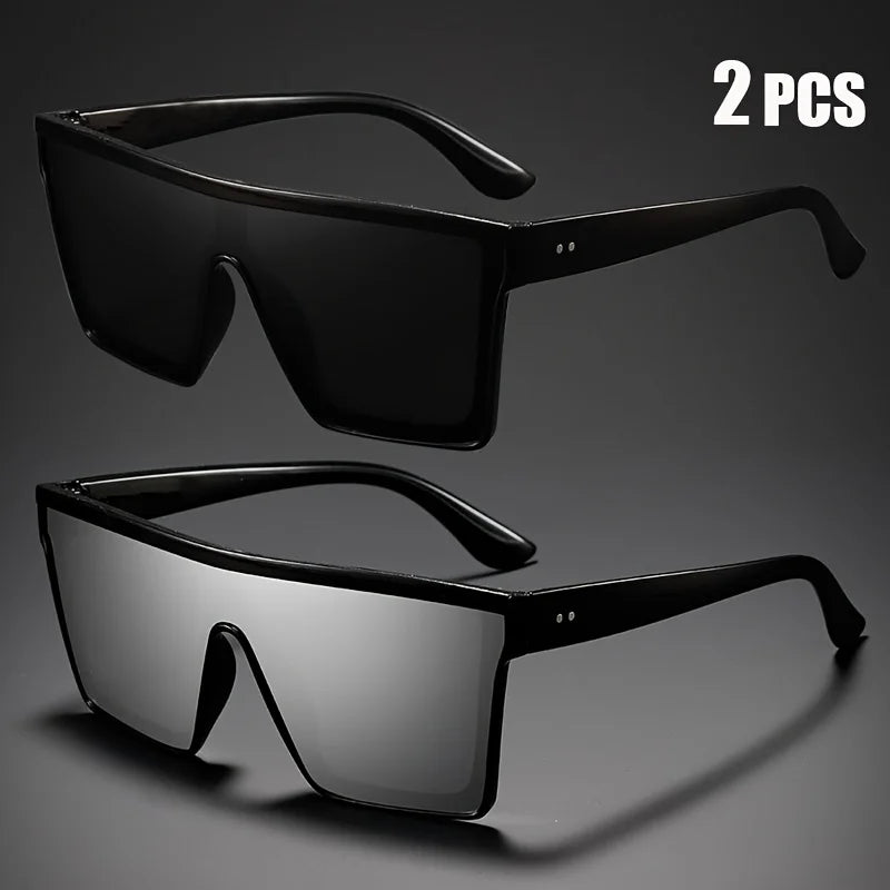 Oversize frame One-piece Goggle Men Woman Sunglasses